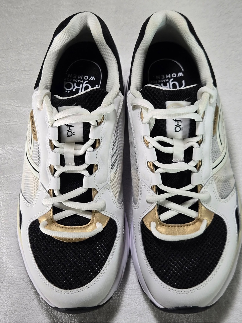 Ryka White Black with Gold Accent Women's Athletic Sneakers New Without Tags 11